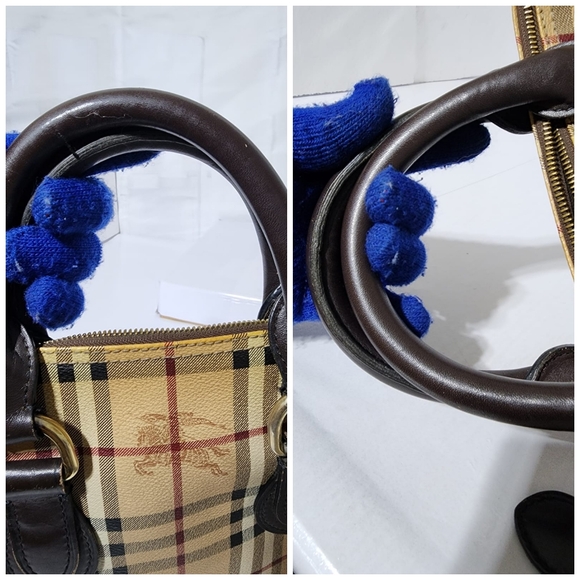 BURBERRY Nova Check Coated Canvas Shoulder Bag Beige/Black - Picture 12 of 16